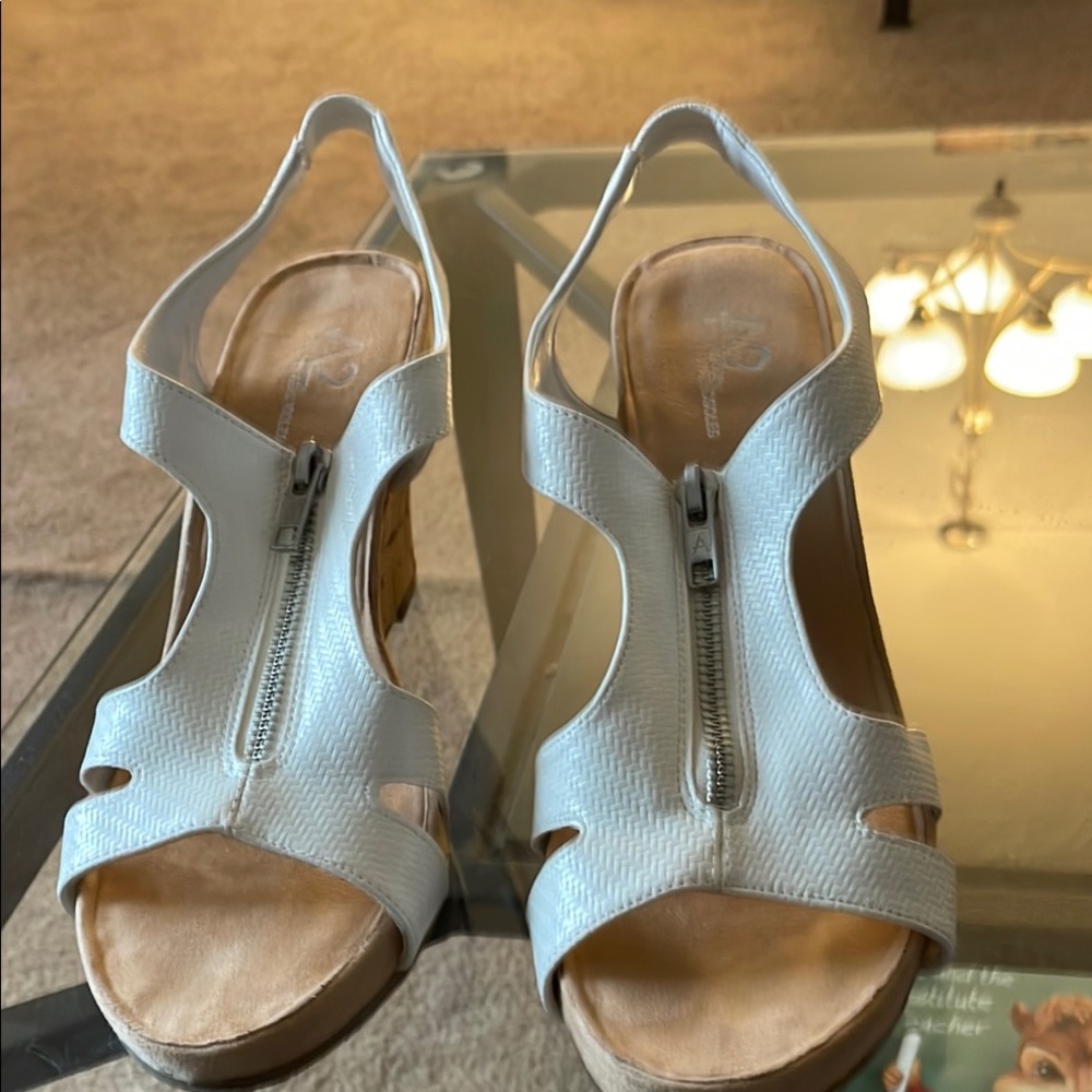 Women's White Slingback Sandals